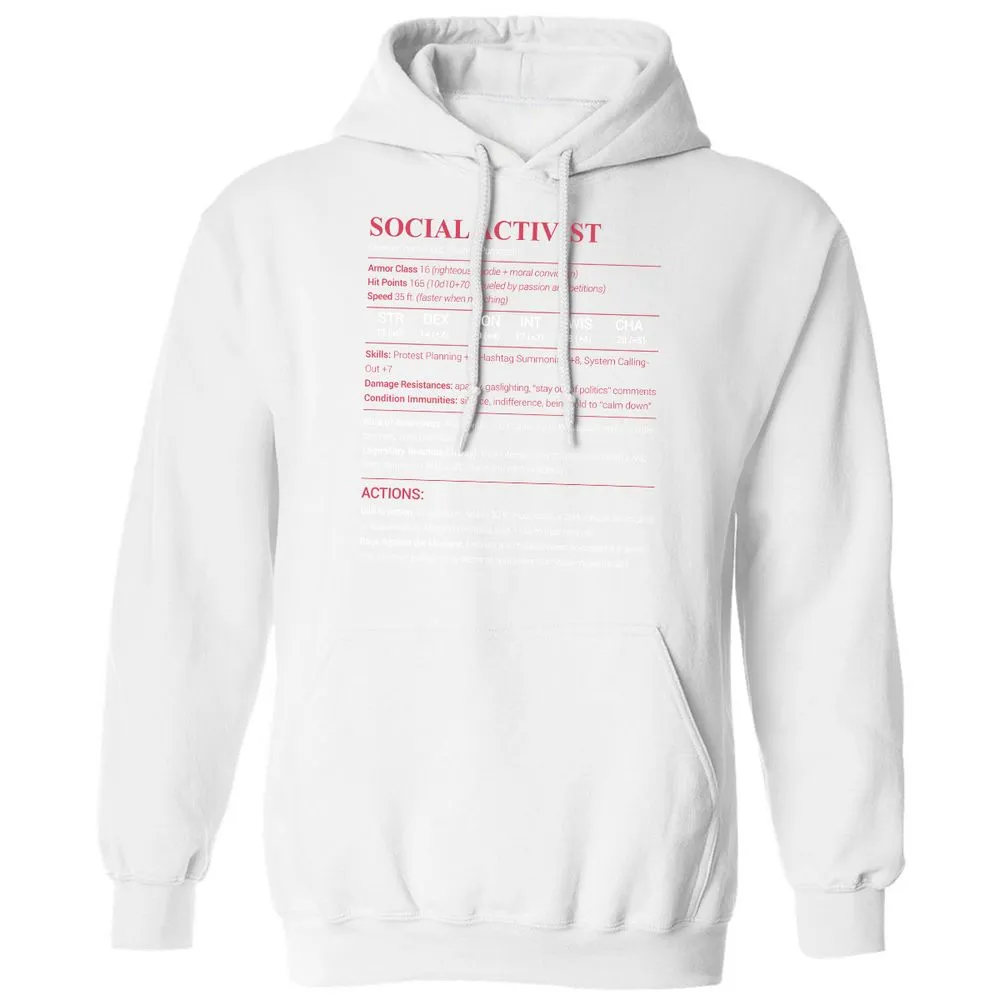 Social Activist Classic Unisex Hoodie - White - 11