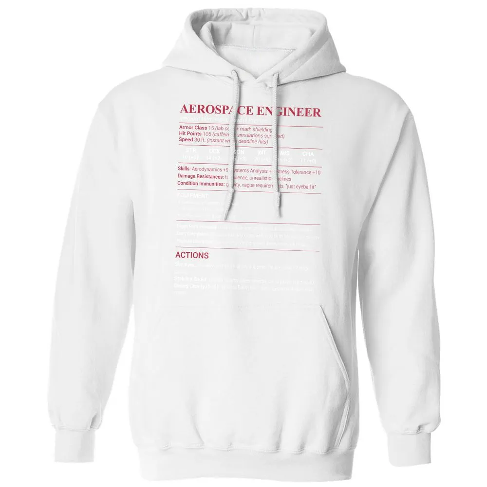 Aerospace Engineer Classic Unisex Hoodie - White - 11