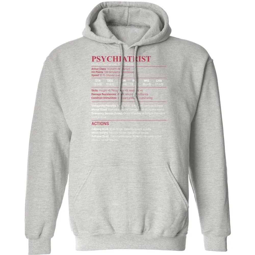 Psychiatrist Stats Classic Unisex Hoodie - Ash - 8