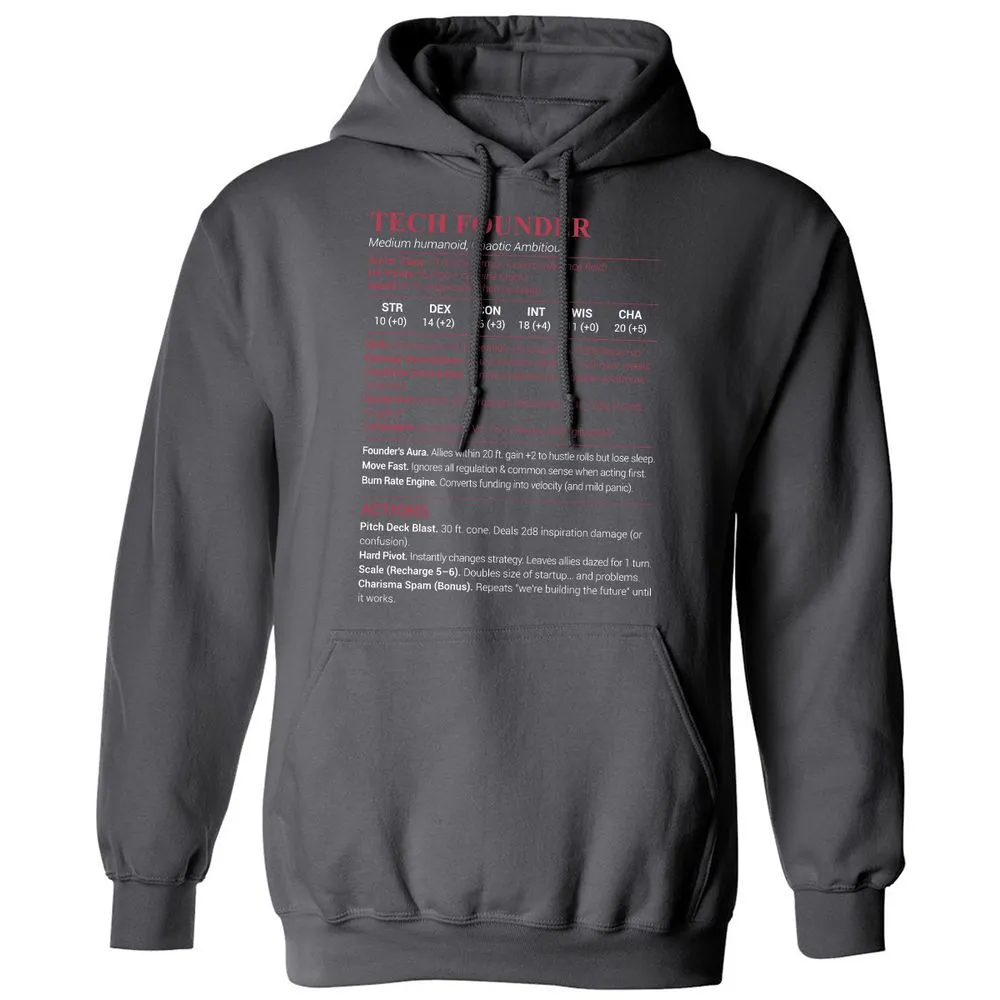 Tech Founder Classic Unisex Hoodie - Charcoal - 7