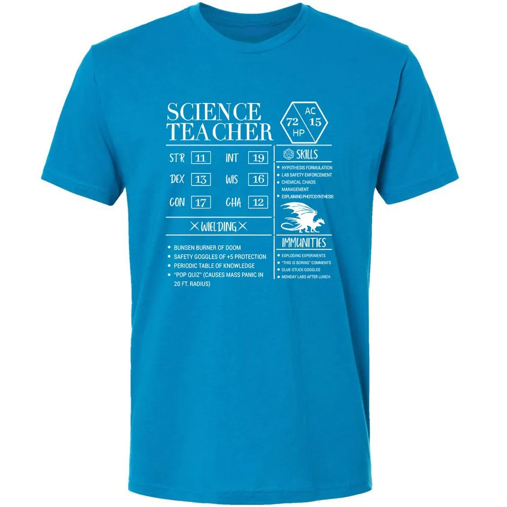 Science Teacher New Premium Unisex T-Shirt - Turquoise - 16