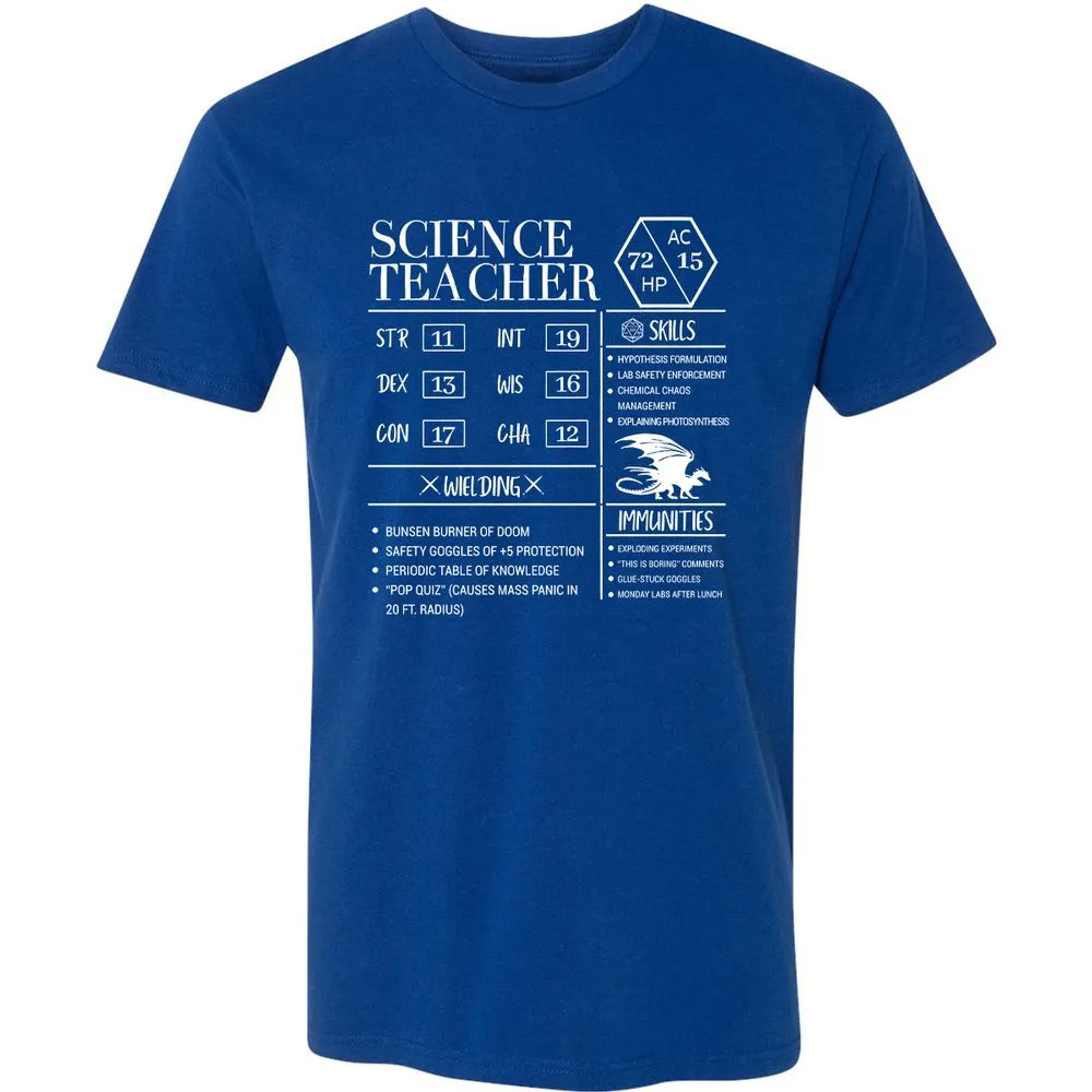Science Teacher New Premium Unisex T-Shirt - Royal - 10