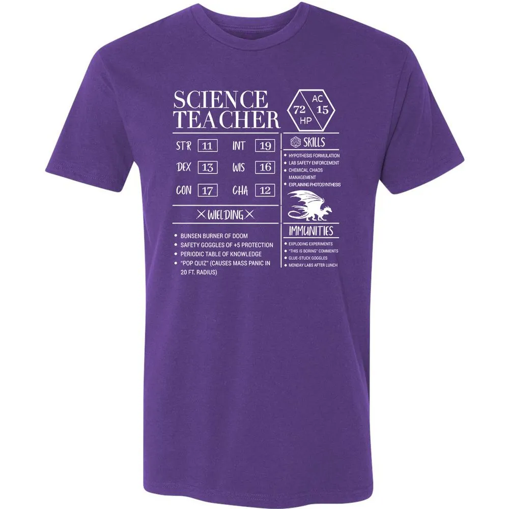 Science Teacher New Premium Unisex T-Shirt - Purple Rush - 7