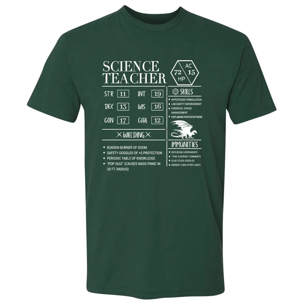 Science Teacher New Premium Unisex T-Shirt - Forest Green - 13