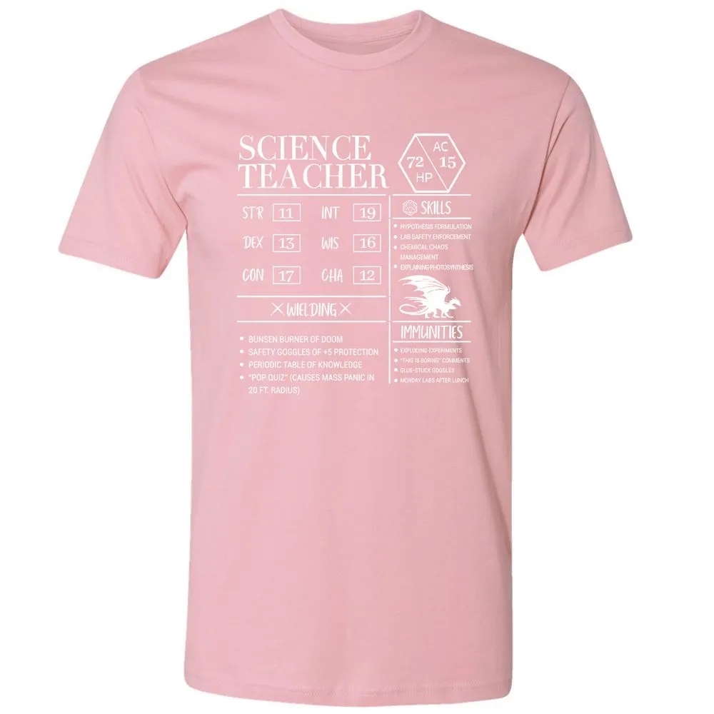 Science Teacher New Premium Unisex T-Shirt - Light Pink - 3