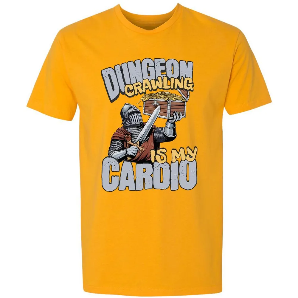 Dungeon Crawling Is My Cardio Premium Unisex T-Shirt - Gold - 12