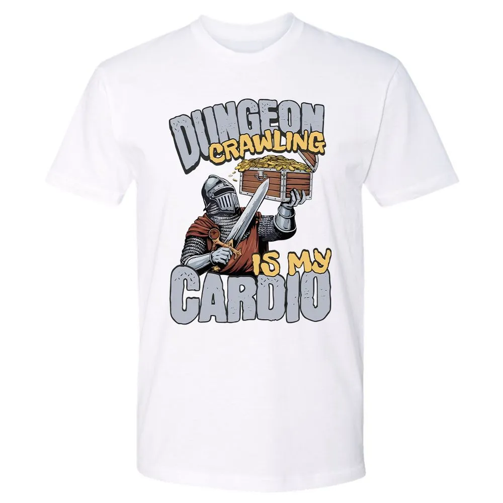 Dungeon Crawling Is My Cardio Premium Unisex T-Shirt - White - 4