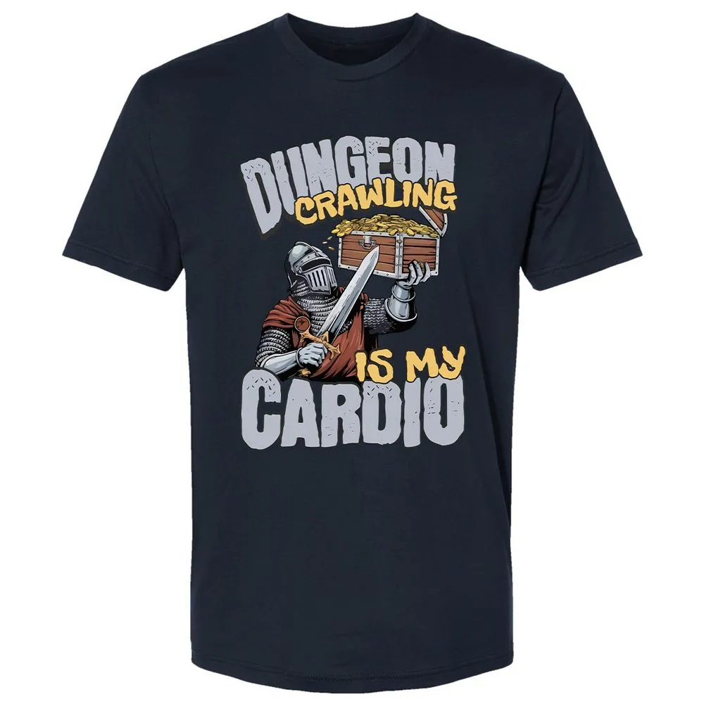 Dungeon Crawling Is My Cardio Premium Unisex T-Shirt - Midnight Navy - 2