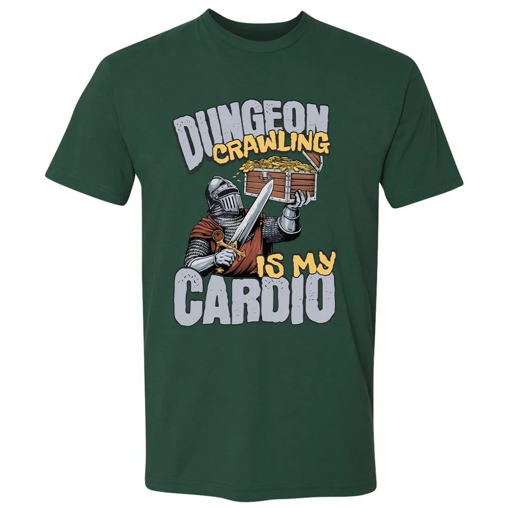 Dungeon Crawling Is My Cardio Premium Unisex T-Shirt - Forest Green - 13