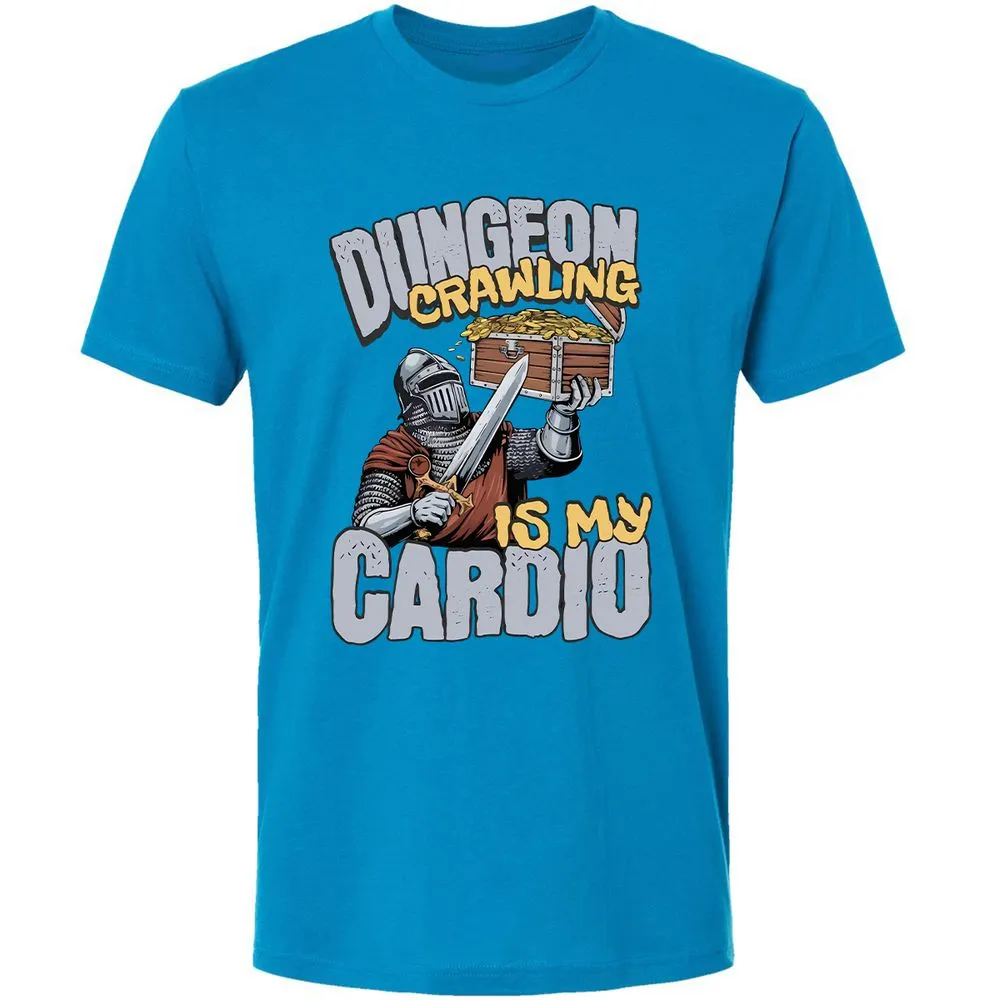 Dungeon Crawling Is My Cardio Premium Unisex T-Shirt - Turquoise - 16