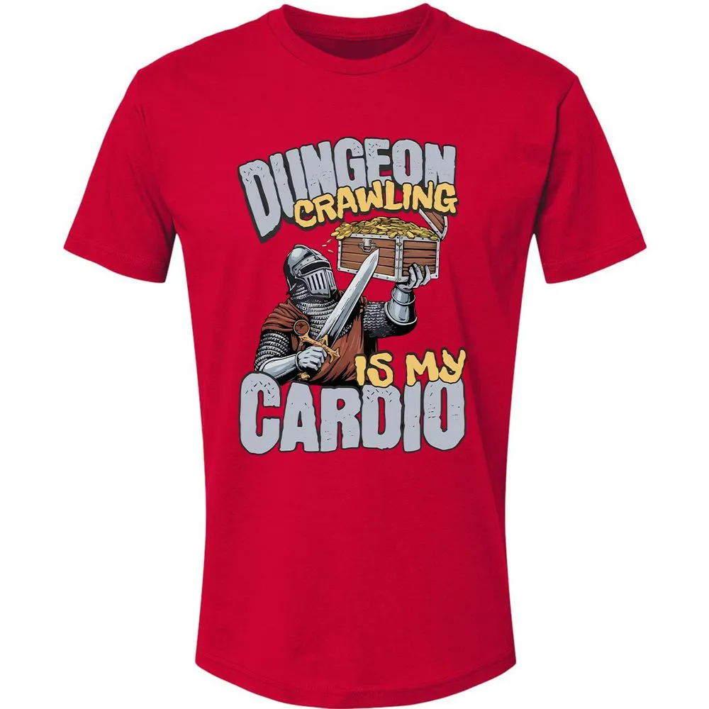 Dungeon Crawling Is My Cardio Premium Unisex T-Shirt - Red - 6