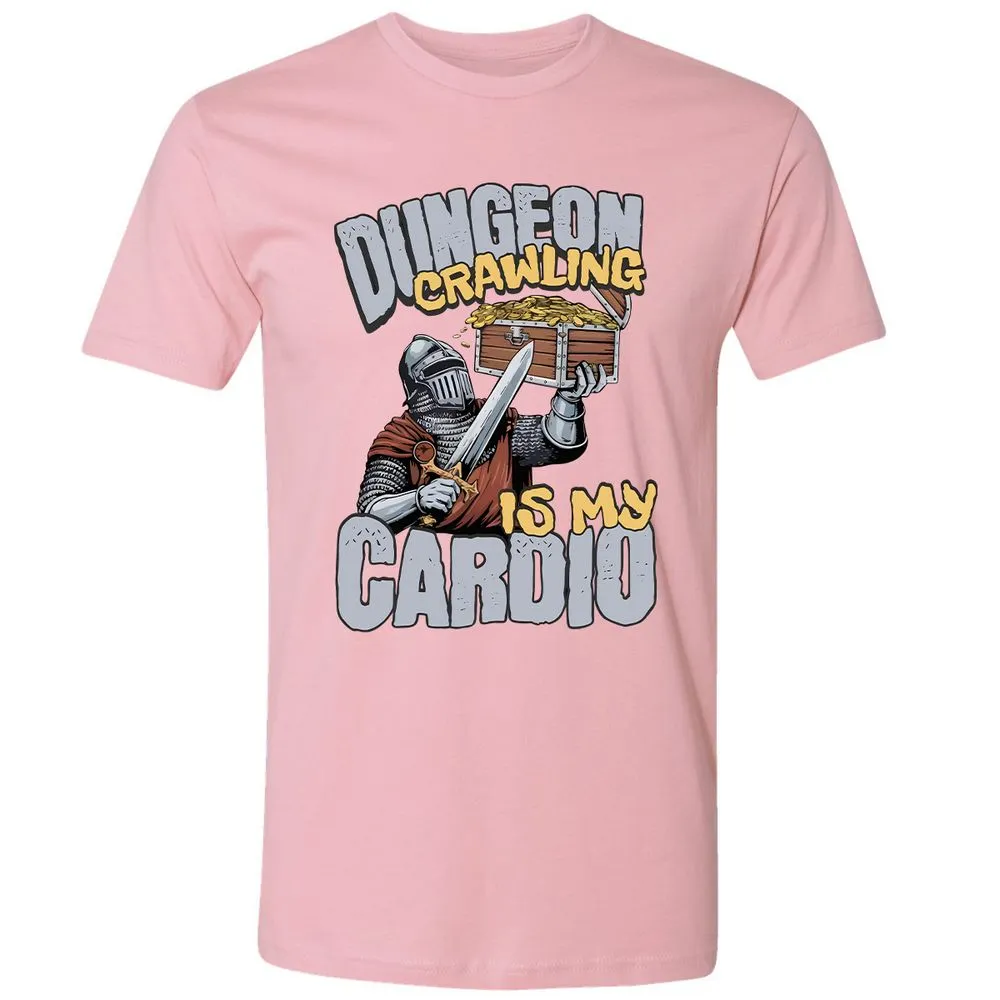 Dungeon Crawling Is My Cardio Premium Unisex T-Shirt - Light Pink - 3