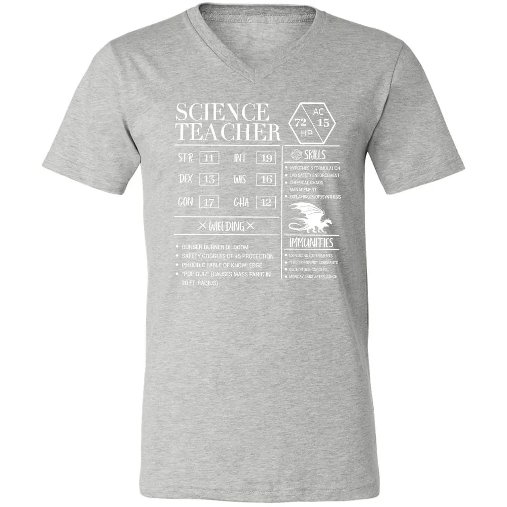 Science Teacher New Unisex V-Neck T-Shirt - Athletic Heather - 7
