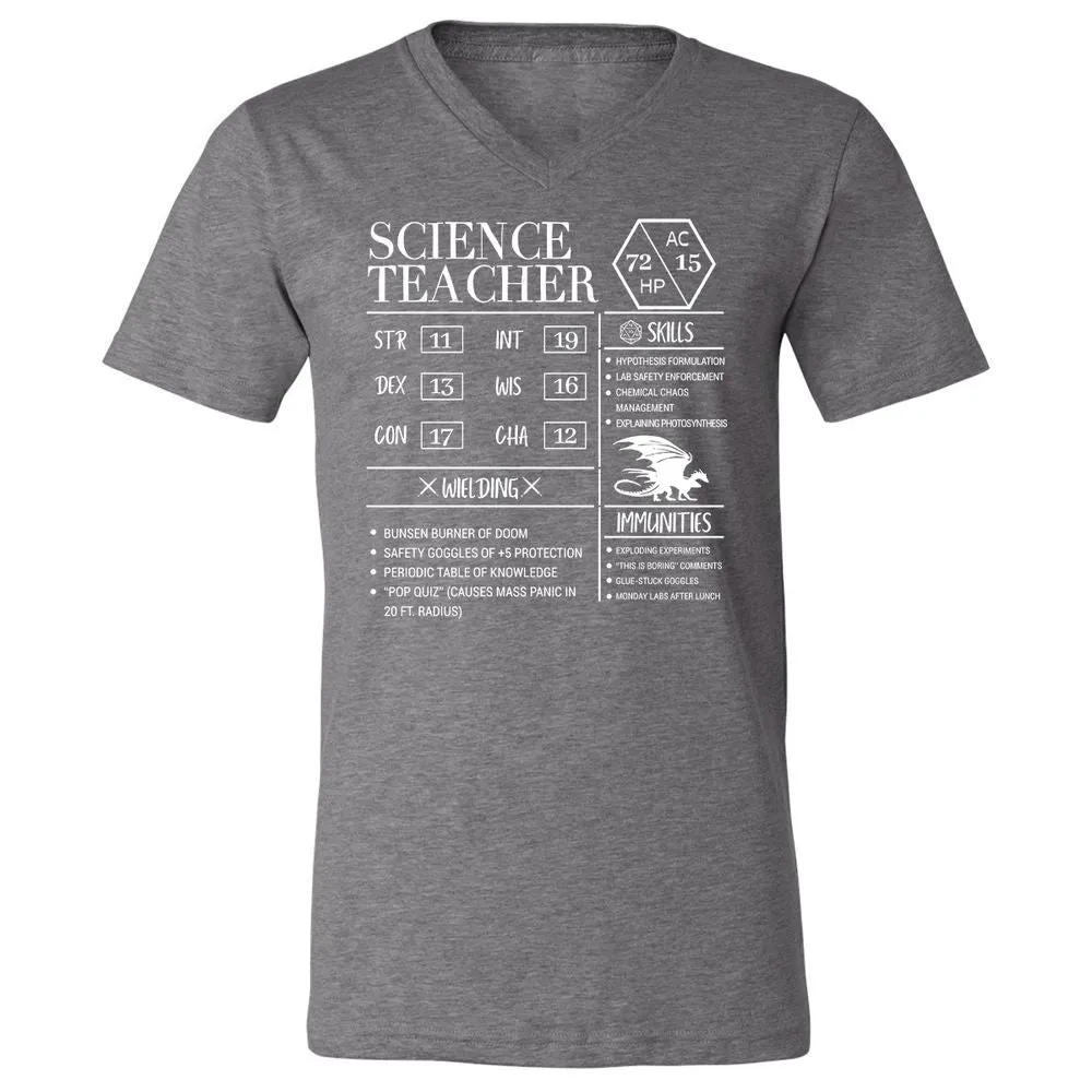 Science Teacher New Unisex V-Neck T-Shirt - Deep Heather - 13