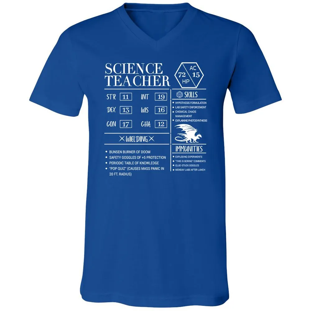 Science Teacher New Unisex V-Neck T-Shirt - True Royal - 4