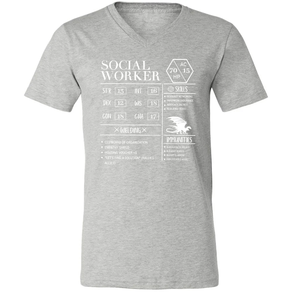 Social Worker New Unisex V-Neck T-Shirt - Athletic Heather - 7
