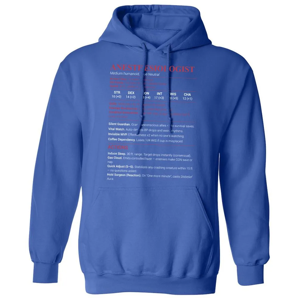 Anesthesiologist Stats Classic Unisex Hoodie - Royal - 9