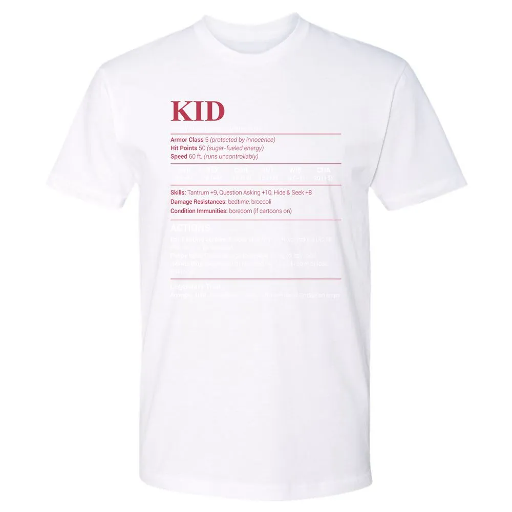 Kid Stats Premium Unisex T-Shirt - White - 4