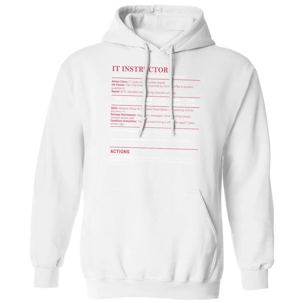 IT Instructor Classic Unisex Hoodie - White - 11