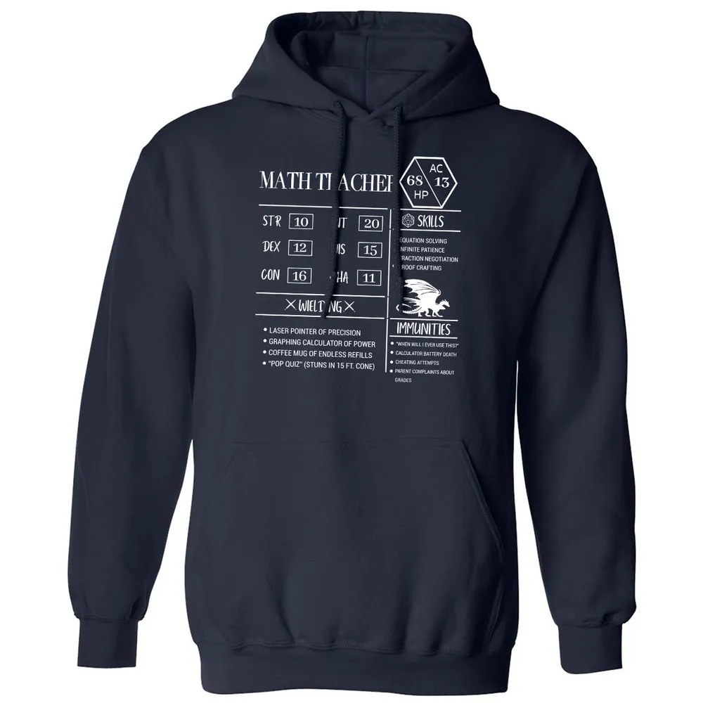 Math Teacher New Classic Unisex Hoodie - Navy - 2