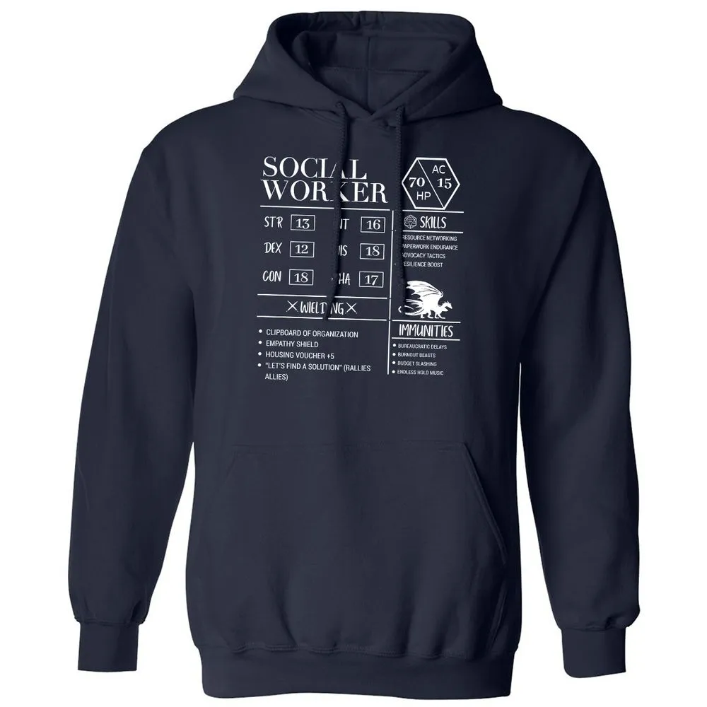 Social Worker New Classic Unisex Hoodie - Navy - 2