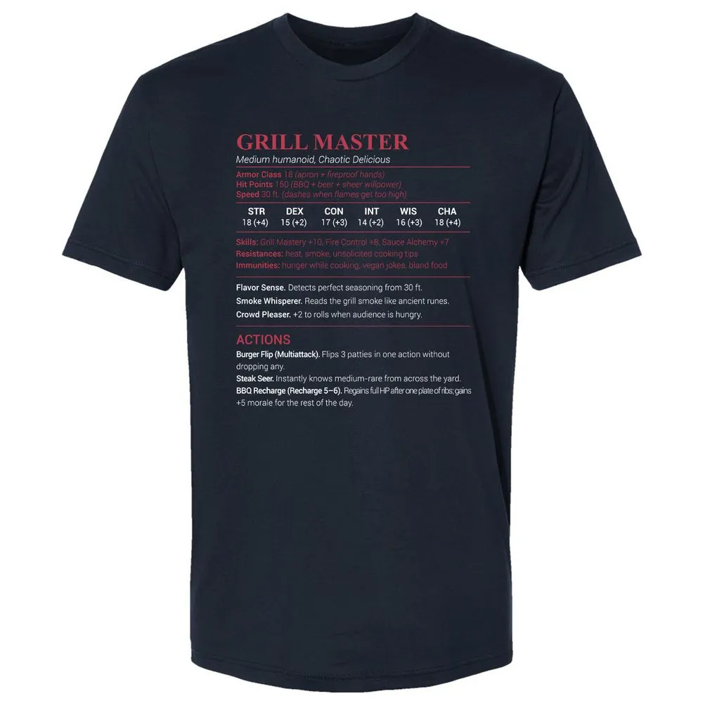 Grill Master Premium Unisex T-Shirt - Midnight Navy - 2