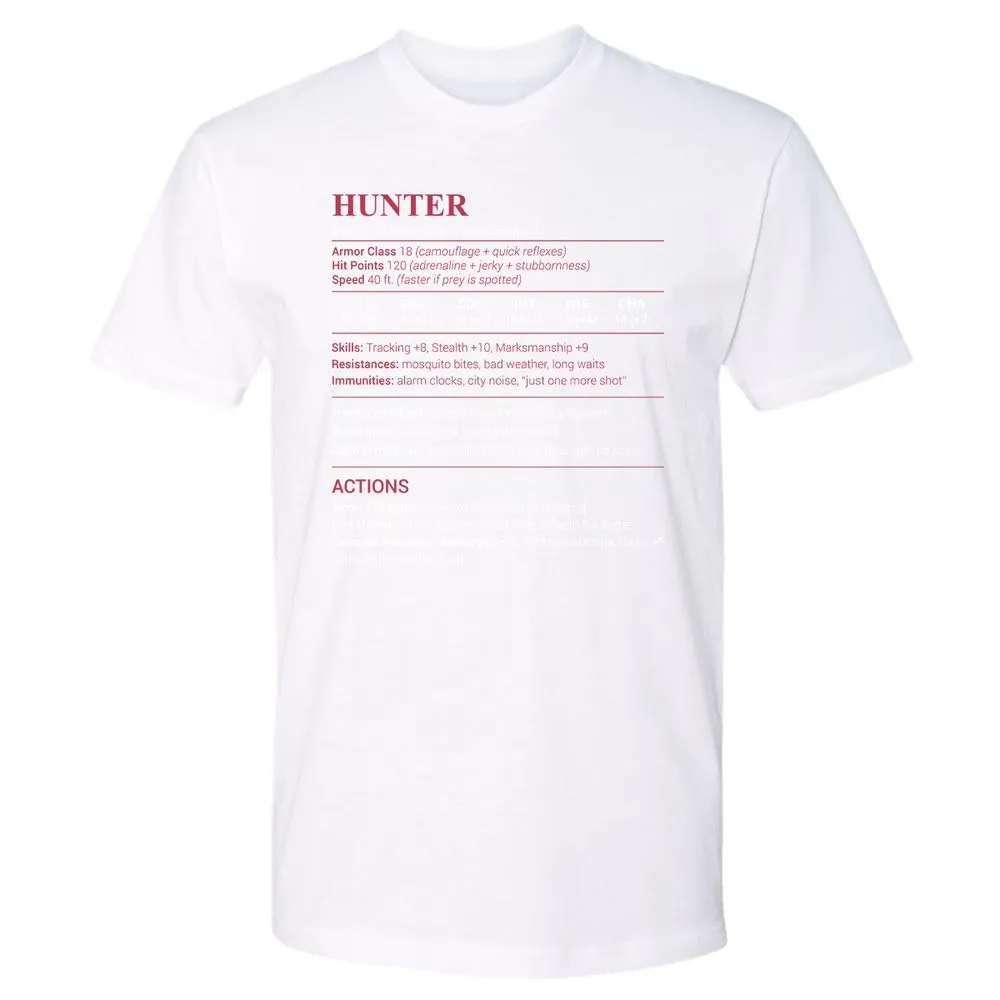 Hunter Stats Premium Unisex T-Shirt - White - 4