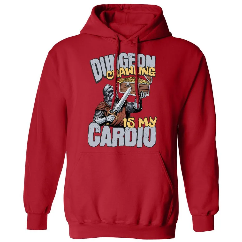 Dungeon Crawling Is My Cardio Classic Unisex Hoodie - Red - 5