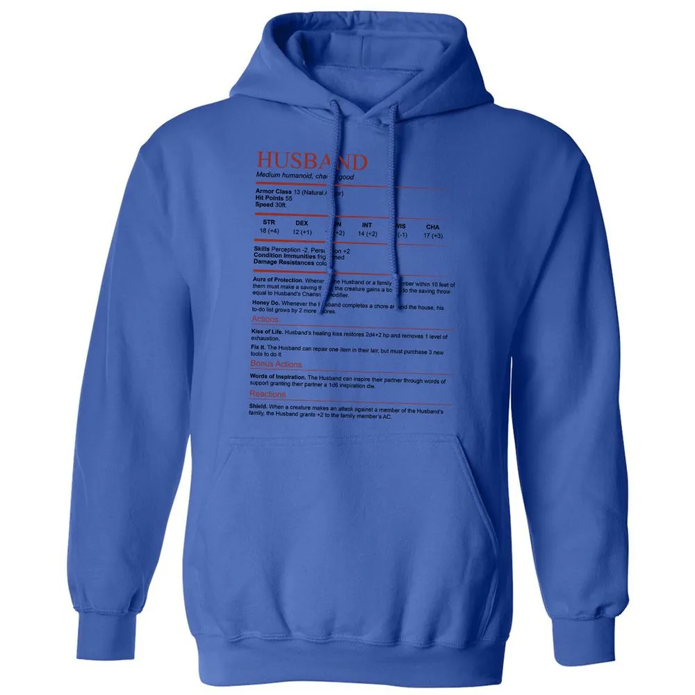 Husband White Classic Unisex Hoodie - Royal - 9