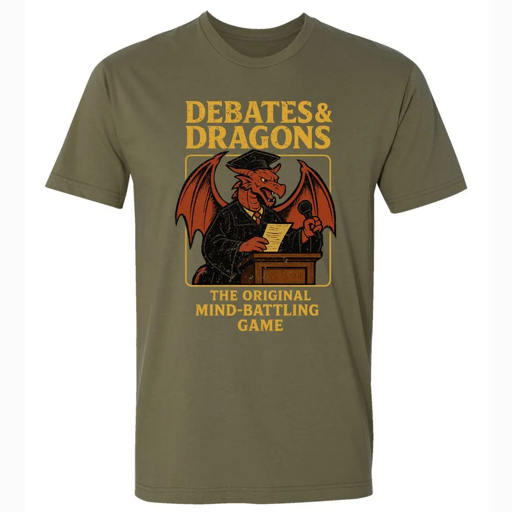 Debates & Dragons Premium Unisex T-Shirt - Military Green - 5