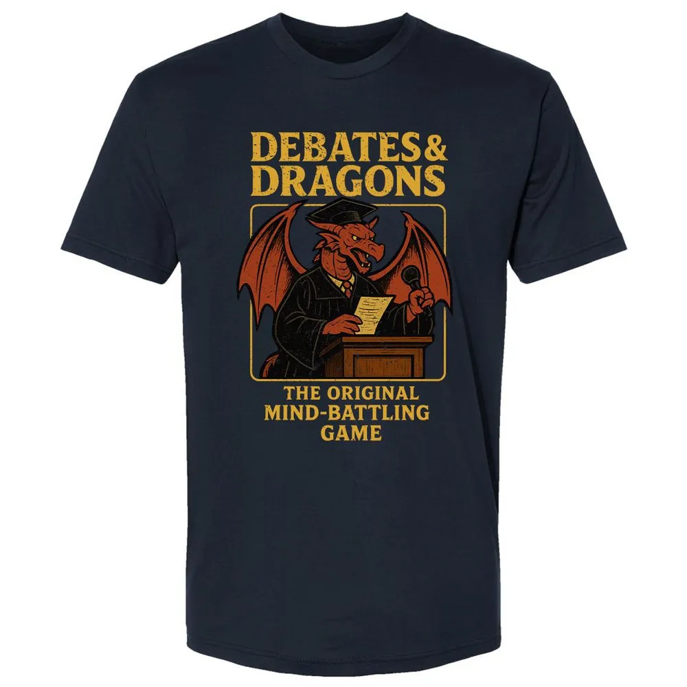 Debates & Dragons Premium Unisex T-Shirt - Midnight Navy - 2