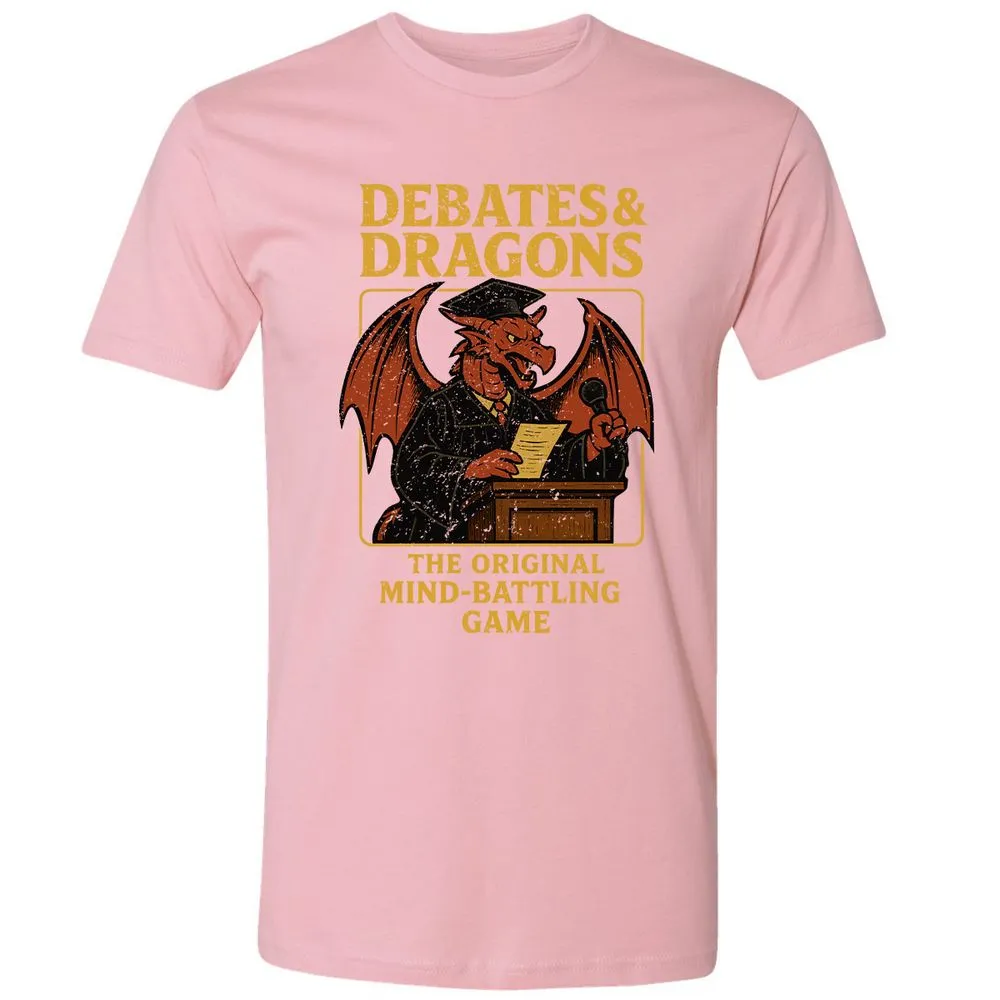 Debates & Dragons Premium Unisex T-Shirt - Light Pink - 3