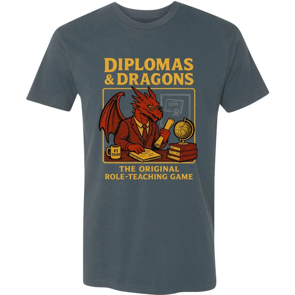 Diplomas & Dragons Premium Unisex T-Shirt - Indigo - 15