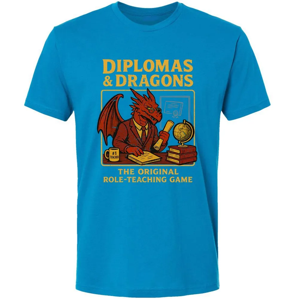Diplomas & Dragons Premium Unisex T-Shirt - Turquoise - 16