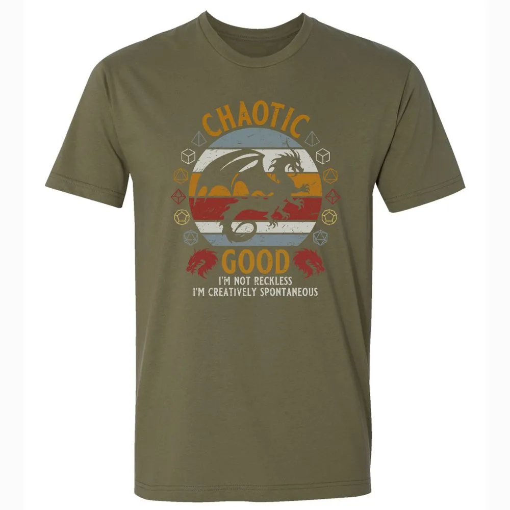 Chaotic Good Premium Unisex T-Shirt - Military Green - 5