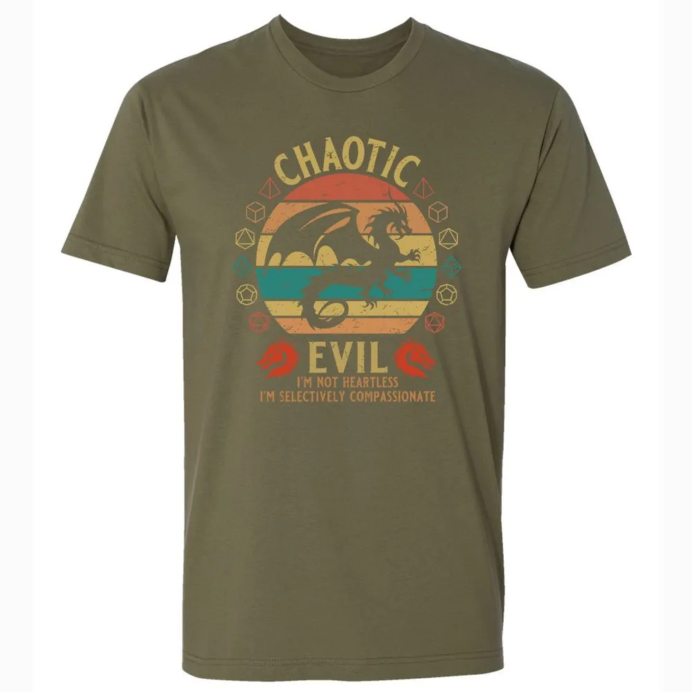 Chaotic Evil Premium Unisex T-Shirt - Military Green - 5
