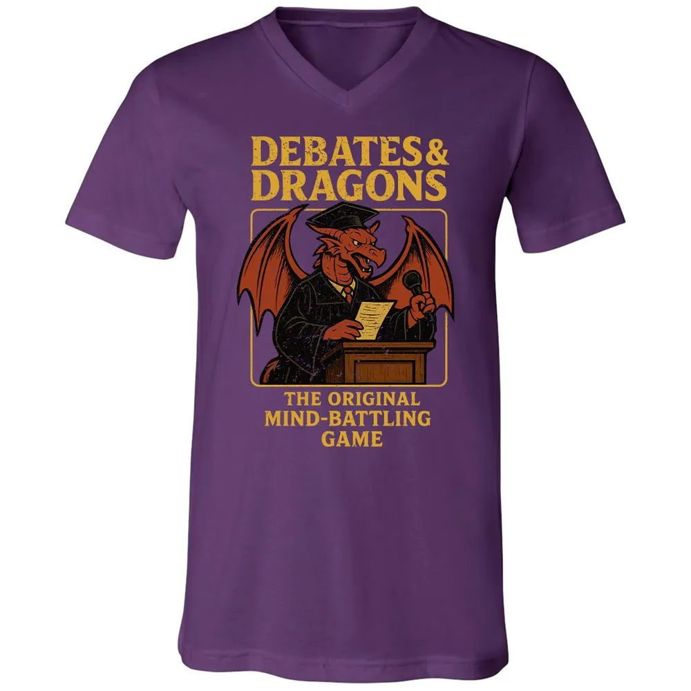 Debates & Dragons Unisex V-Neck T-Shirt - Team Purple - 9