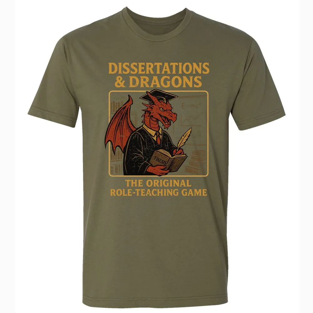 Disserations & Dragons Premium Unisex T-Shirt - Military Green - 5
