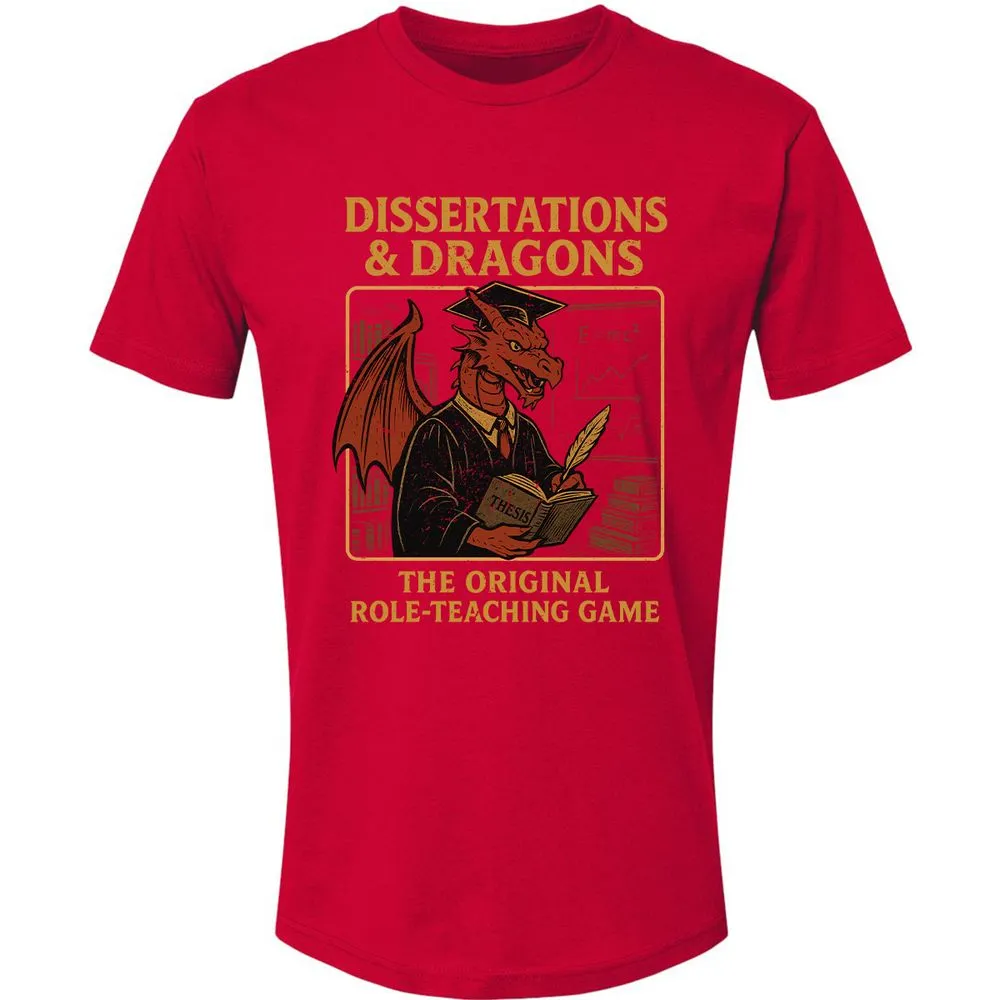Disserations & Dragons Premium Unisex T-Shirt - Red - 6