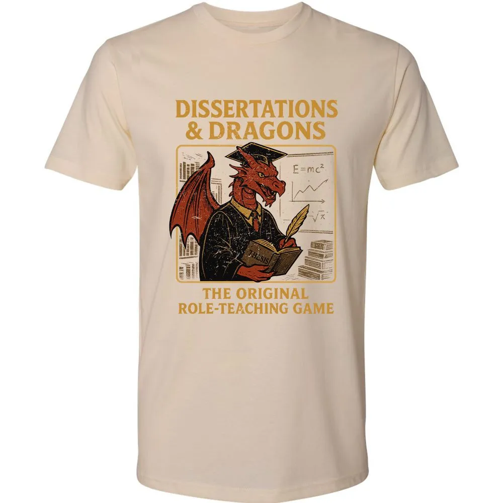 Disserations & Dragons Premium Unisex T-Shirt - Cream - 14
