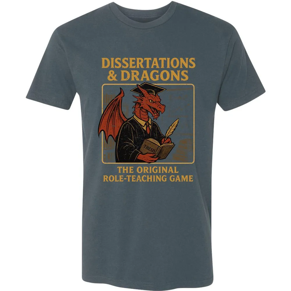 Disserations & Dragons Premium Unisex T-Shirt - Indigo - 15