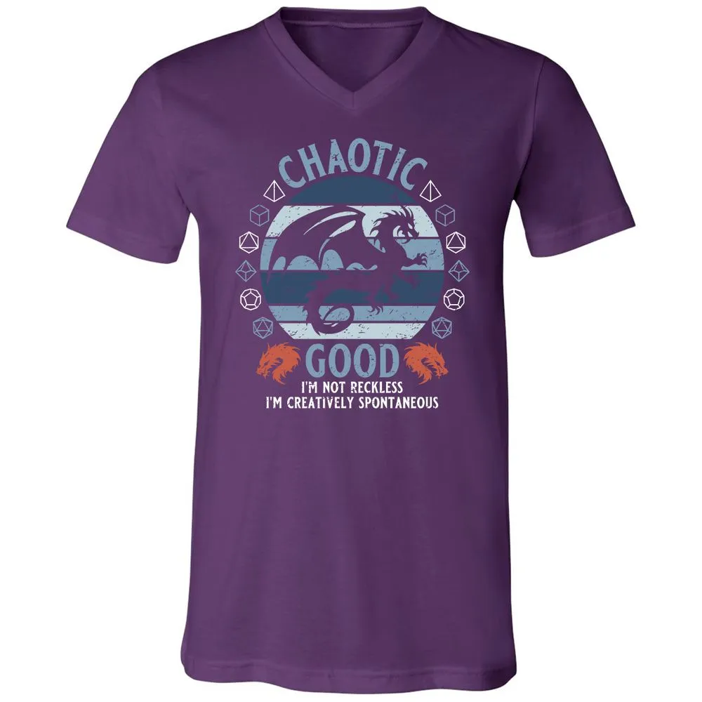 Chaotic Good 2 Unisex V-Neck T-Shirt - Team Purple - 9