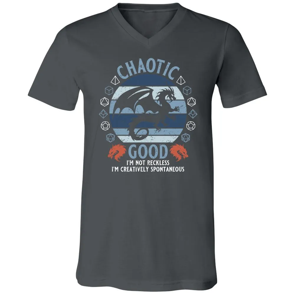 Chaotic Good 2 Unisex V-Neck T-Shirt - Asphalt - 12