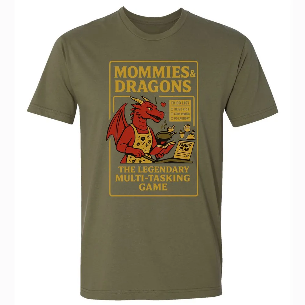 Mommies & Dragons Premium Unisex T-Shirt - Military Green - 5
