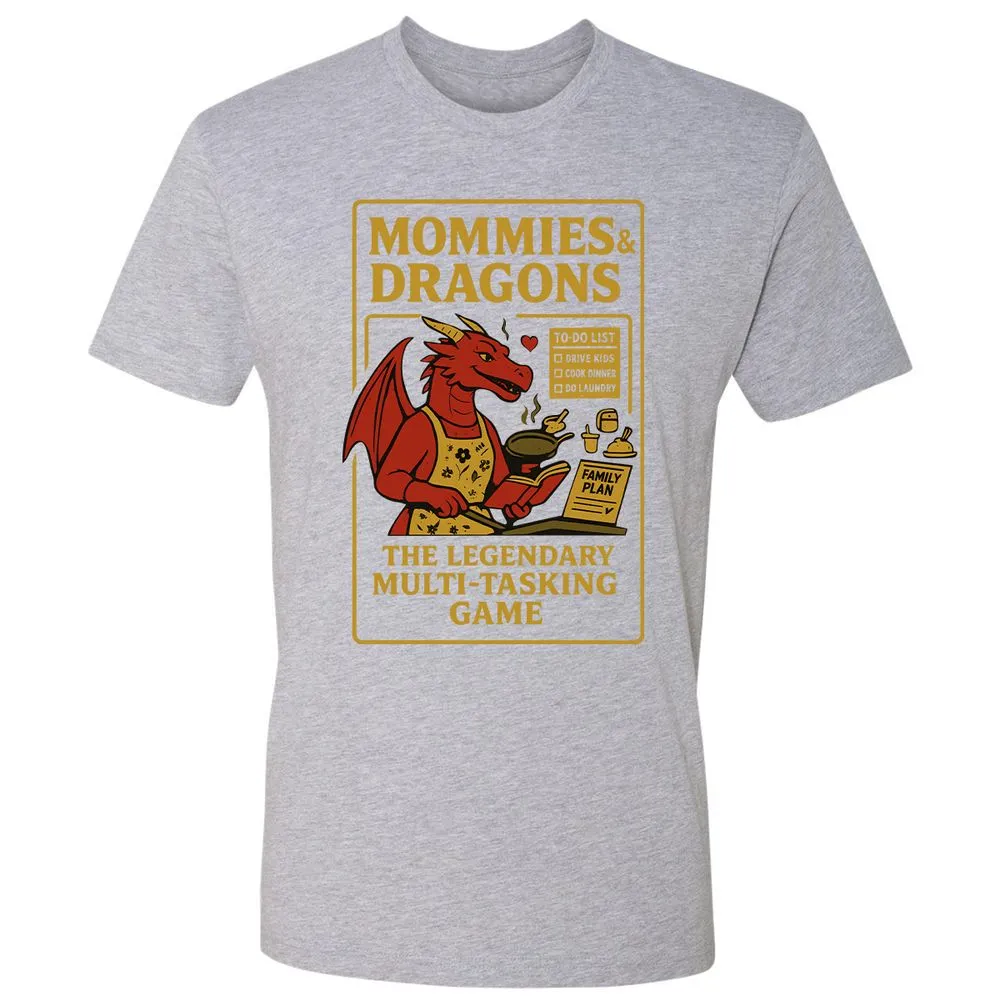 Mommies & Dragons Premium Unisex T-Shirt - Heather Grey - 9