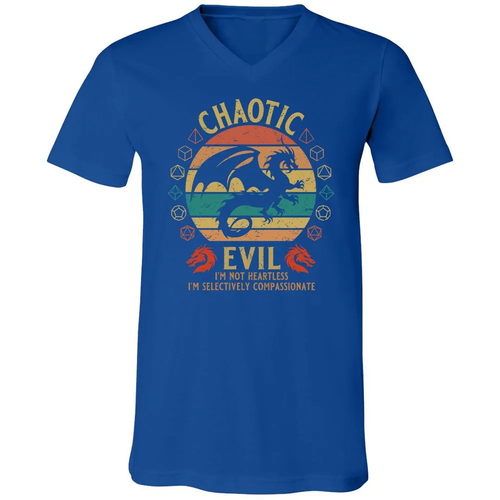 Chaotic Evil Unisex V-Neck T-Shirt - True Royal - 4