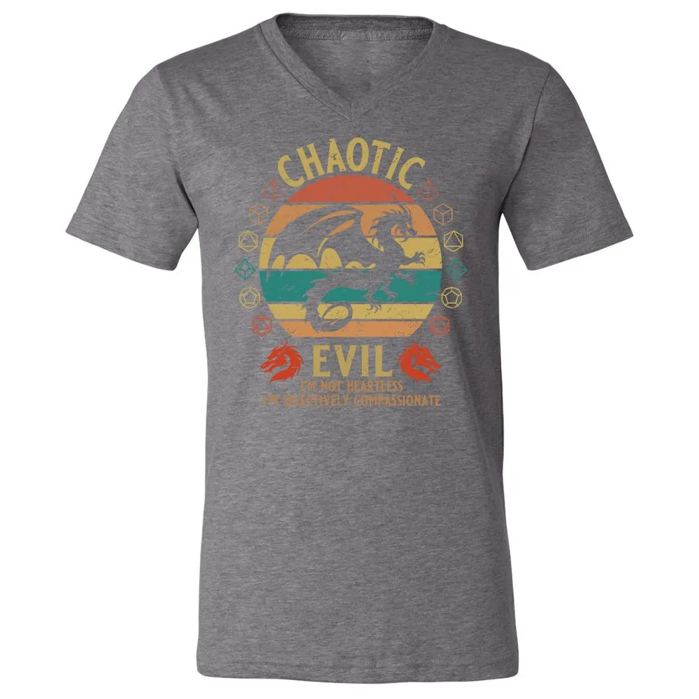 Chaotic Evil Unisex V-Neck T-Shirt - Deep Heather - 13
