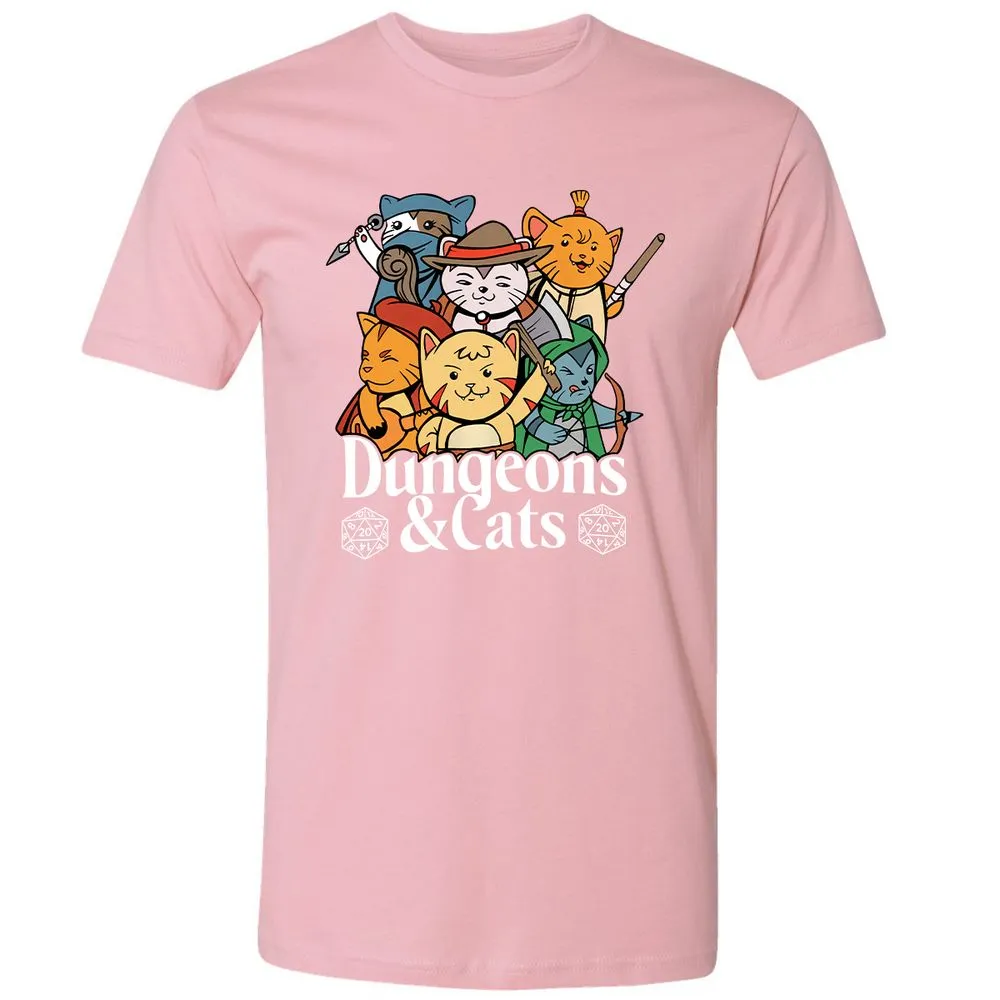 Dungeons & Cats Premium Unisex T-Shirt - Light Pink - 3