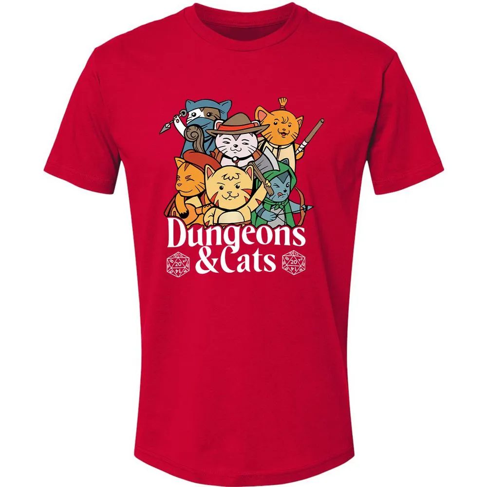Dungeons & Cats Premium Unisex T-Shirt - Red - 6