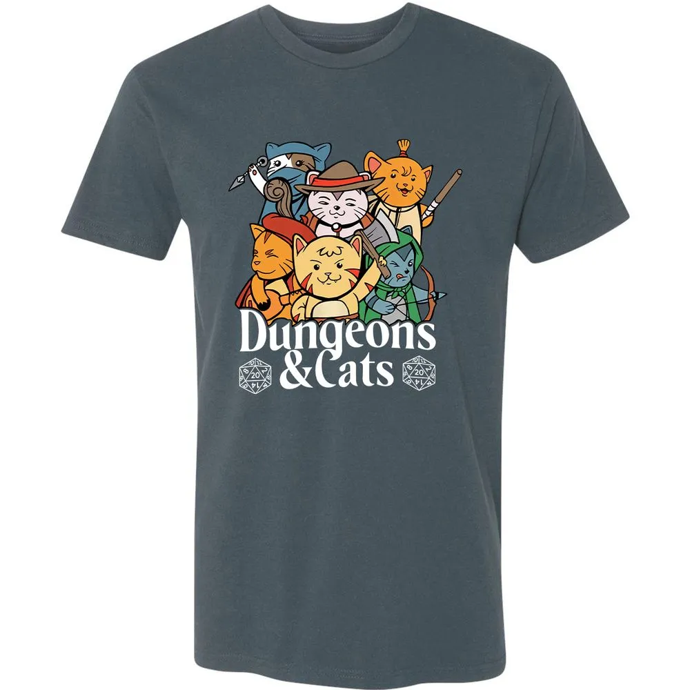Dungeons & Cats Premium Unisex T-Shirt - Indigo - 15